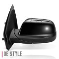 Auto Dynasty Fo1320455 Factory Style Driver Left Side Mirror Manual Folding Power Adjust Heated Glass Blind Spot Puddle Light