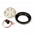 4 In Amber Round Led Tail Turn Light With 10 Leds And Clear Lens Waterproof For Trucks Trailers Buses Boats F235166 