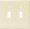 Eaton 5139a Standard Size Nylon 2-gang Toggle Switch Wallplate Almond 
