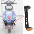 Minho Sleek Motorcycle License Plate Bracket With Integrated Reflectors On Both Sides Black Color