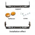 Minho Sleek Motorcycle License Plate Bracket With Integrated Reflectors On Both Sides Black Color