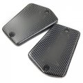 Httmt Mt249-001- Motorcycle Carbon Fiber Billet Aluminum Fluid Reservoir Cap Cover Vmax Engraved Compatible With 1985-2007
