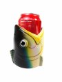 Yellow Fin Tuna Can Holder Double Walled Drink Yellow Cup