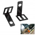 Qii Lu Motorcycle Turn Signal Mount Brackets Universal Metal Light Indicator Bracket Clamps Rear Lamp Holder Black