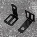 Qii Lu Motorcycle Turn Signal Mount Brackets Universal Metal Light Indicator Bracket Clamps Rear Lamp Holder Black