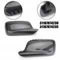 Topteng 1pair Mirror Cover Cap For Bmw E46 E65 E66 745i 750i 51167074236 51167074235