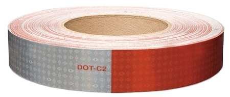 Reflective Tape 2 In White And Red Polyester Safety Warning Model 18686