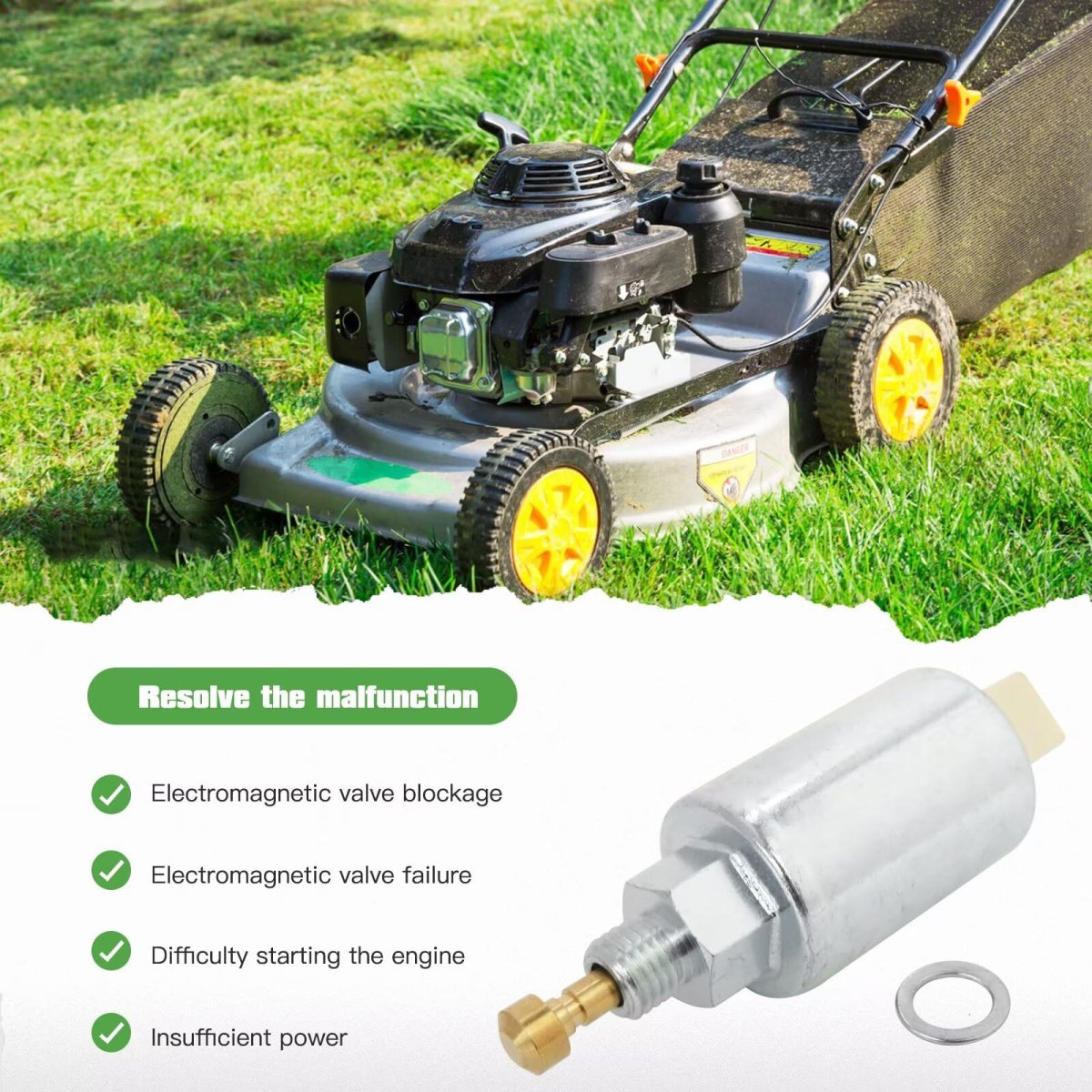 Carburetor Fuel Solenoid 499161 498231 496592 695423 699915 699916 699878 794572 796109 799728 Carb For Craftsman John Deere