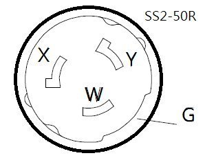 Parkworld 63296 Rv Shore Power 50a Extension Cord Adapter Nema 14-50p To Ss2-50r Straight Plug For Generator 10ft