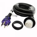 Parkworld 63296 Rv Shore Power 50a Extension Cord Adapter Nema 14-50p To Ss2-50r Straight Plug For Generator 10ft