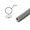 Gordon Glass Gray Vinyl Shower Door Bulb Seal 3 16 Backing 1 4 Dia 84 In Long