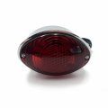 Httmt Oval-shape Led Tail Brake Light License Plate Compatible With Hond Kawasak Suzuk Yamah Chrome