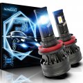 Nineo H11 H8 H9 Led Fog Light Bulbs 18000lm 6500k Cool White W Mini Fan Design Powersports Accessory For Off-road Use Atv Utv 