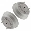 Caltric 2 Front Brake Drum Wheel Hub Compatible With Kawasaki Mule 3000 Kaf620g 2001-2008