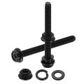 M6 X 60mm Phillips Flanged Hex Head Bolts 10pcs 304 Stainless Steel Flange Hexagon Screws With Nuts Flat Lock Washers Fully 