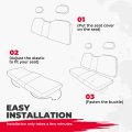 Kemimoto Seat Covers Compatible With Ranger 500 700 800 Black Utv Cover 2002-2008 Polaris