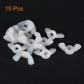 Uxcell M6 Wing Nuts Nylon Butterfly Nut Hand Twist Tighten Fasteners White 15pcs