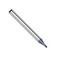 Kodiak Cutting Tools Kodiak222495 Carbide Stub Length Ball Nose End Mill Micro Altin Coated 4 Flute 1 8 Shank 0 040 Diameter 