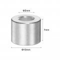 Uxcell 20pcs Aluminum Spacer 5mm Bore 10mm Od 7mm Length Screw Standoff Bushing Plain Finish Round For M5 Screws Bolts And Rods