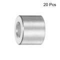 Uxcell 20pcs Aluminum Spacer 5mm Bore 10mm Od 7mm Length Screw Standoff Bushing Plain Finish Round For M5 Screws Bolts And Rods