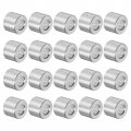 Uxcell 20pcs Aluminum Spacer 5mm Bore 10mm Od 7mm Length Screw Standoff Bushing Plain Finish Round For M5 Screws Bolts And Rods 