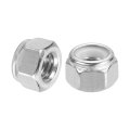 50pcs 5 16 -18 Nylon Insert Hex Lock Nuts 316 Stainless Steel Self-locking Stop Nut For Industrial Construction Fasteners 