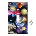 Solar System Planets Space Earth Saturn Jupiter Mars Plastic Wall Decor Toggle Light Switch Plate Cover