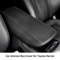 Baqujcy 1pc Leather Car Armrest Box Decoration Cover Protective Cap Wrap For Toyota Venza Harrier 2022 Interior Accessory For