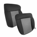 Autokay Seat Cover Driver Passenger Bottom Top Cloth For Ford F150 2004-2008 Dark Gray