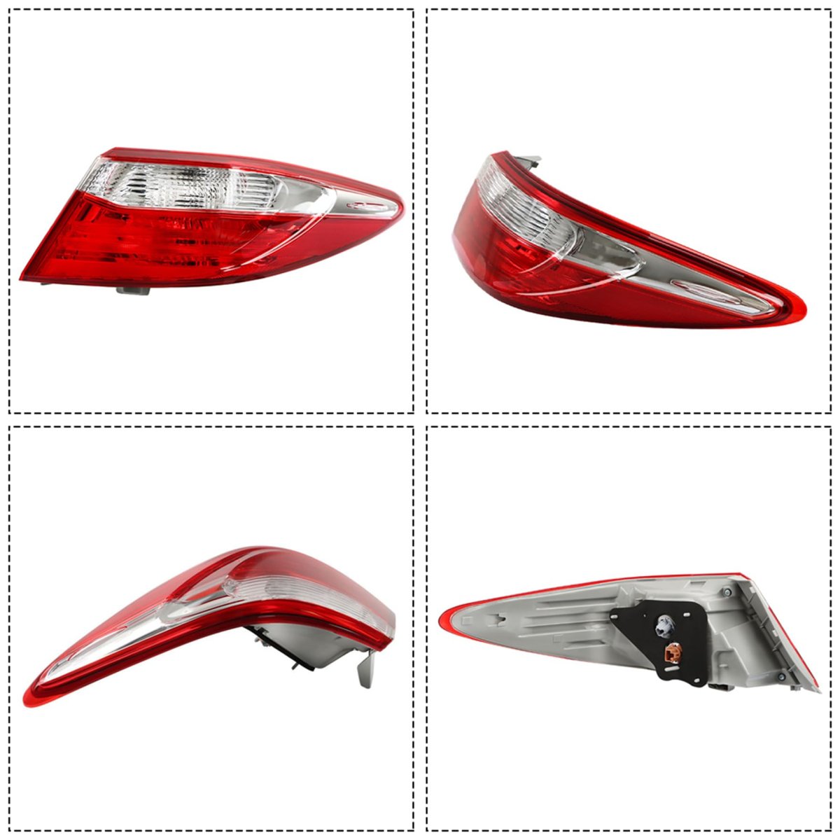 Passenger Right Rear Tail Light Assembly For Camry 2015 2016 2017 Red Clear Brake Replacement 8155006640 Waterproof Halogen