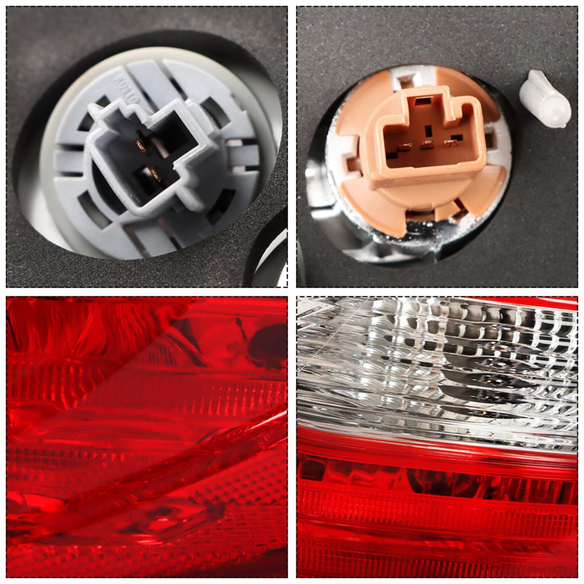 Passenger Right Rear Tail Light Assembly For Camry 2015 2016 2017 Red Clear Brake Replacement 8155006640 Waterproof Halogen