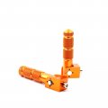 Minho Orange Cnc Folding Motorcycle Bicycle Foot Pegs M8 Rear Footrest Peg Footpeg For Mini Bike Parts Honda Grom Msx125 M10