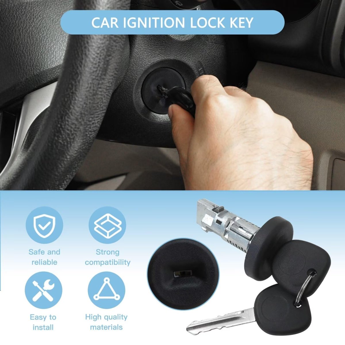 Ignition Lock Cylinder With Keys 709271 Fit For Chevrolet Express 3500 Base Standard Cargo Van 3-door 6 0l 5967cc 364cu In V8