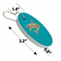 Graphics More Mosaic Lily Shark Tropical Island Surf Floating Keychain Oval Foam Fishing Boat Buoy Key Float