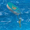 Graphics More Mosaic Lily Shark Tropical Island Surf Floating Keychain Oval Foam Fishing Boat Buoy Key Float 