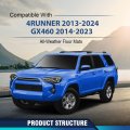 All Weather Floor Mats For Toyota 4runner 2013 2024 And Lx Gx460 2014 2023 Heavy Duty Tpe Cargo Liners 3 Piece Set Black