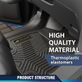 All Weather Floor Mats For Toyota 4runner 2013 2024 And Lx Gx460 2014 2023 Heavy Duty Tpe Cargo Liners 3 Piece Set Black