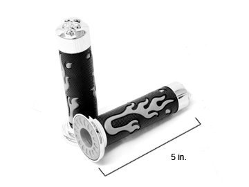 Sport Bike And Dirt Bikes Motorcycle Flame Gel Style Hand Grips With Skull Blue Color For Aprilla Bmw Ducati Triumph Honda