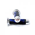 Sport Bike And Dirt Bikes Motorcycle Flame Gel Style Hand Grips With Skull Blue Color For Aprilla Bmw Ducati Triumph Honda 