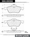 Centric 300 09390 Brake Pad With Shoe Semi-metallic 