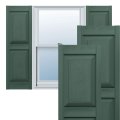 Builders Edge 14 75 In W X 63 H Standard Two Equal Panels Raised Panel Shutters Includes Matching Installation Spikes Per Pair 