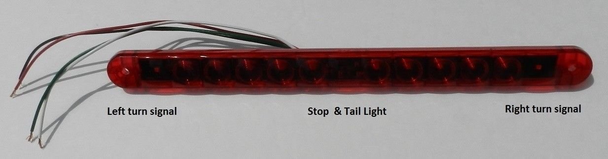 Rv Teardrop Trailer Led Third Stop Turn Tail Light With 4 Wire Hook Up