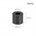 Uxcell Abs Round Spacer Washer 3 2mm Id 7mm Od 6mm Length For M3 Screws Block Black 250pcs 3d Printer Tv Wall Mount Outlet