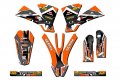 2003-2004 Sx Podium Orange Senge Graphics Base Kit For Ktm 