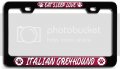 Eat Sleep Love Italian Greyhound Dogs Pets Bl 3d Metal License Plate Frame Auto Suv Truck Tag Holder U59 