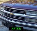 1995-1999 Chevrolet Chevy Tahoe Chrome Grill Grille Kit 1996 1997 1998 95 96 97 98 99 Lt Ls Sport 1500 2500 3500