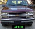 1995-1999 Chevrolet Chevy Tahoe Chrome Grill Grille Kit 1996 1997 1998 95 96 97 98 99 Lt Ls Sport 1500 2500 3500