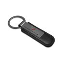 Chevrolet Corvette C8 Pu Leather Strap Black Metal Bar Key Chain Official Licensed