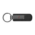 Chevrolet Corvette C8 Pu Leather Strap Black Metal Bar Key Chain Official Licensed