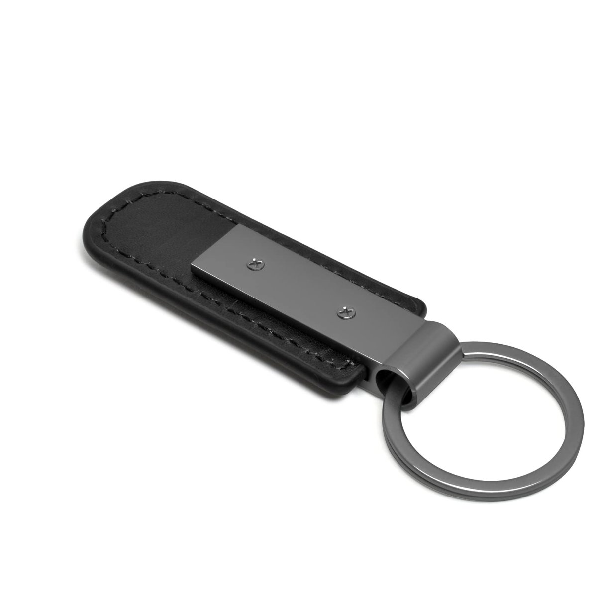 Chevrolet Corvette C8 Pu Leather Strap Black Metal Bar Key Chain Official Licensed